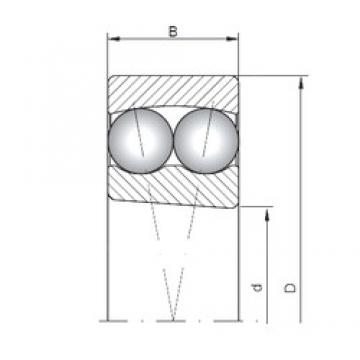 30 mm x 62 mm x 20 mm  ISO 2206K self aligning ball bearings