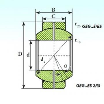 60 mm x 105 mm x 63 mm  ISB GEG 60 ES 2RS plain bearings